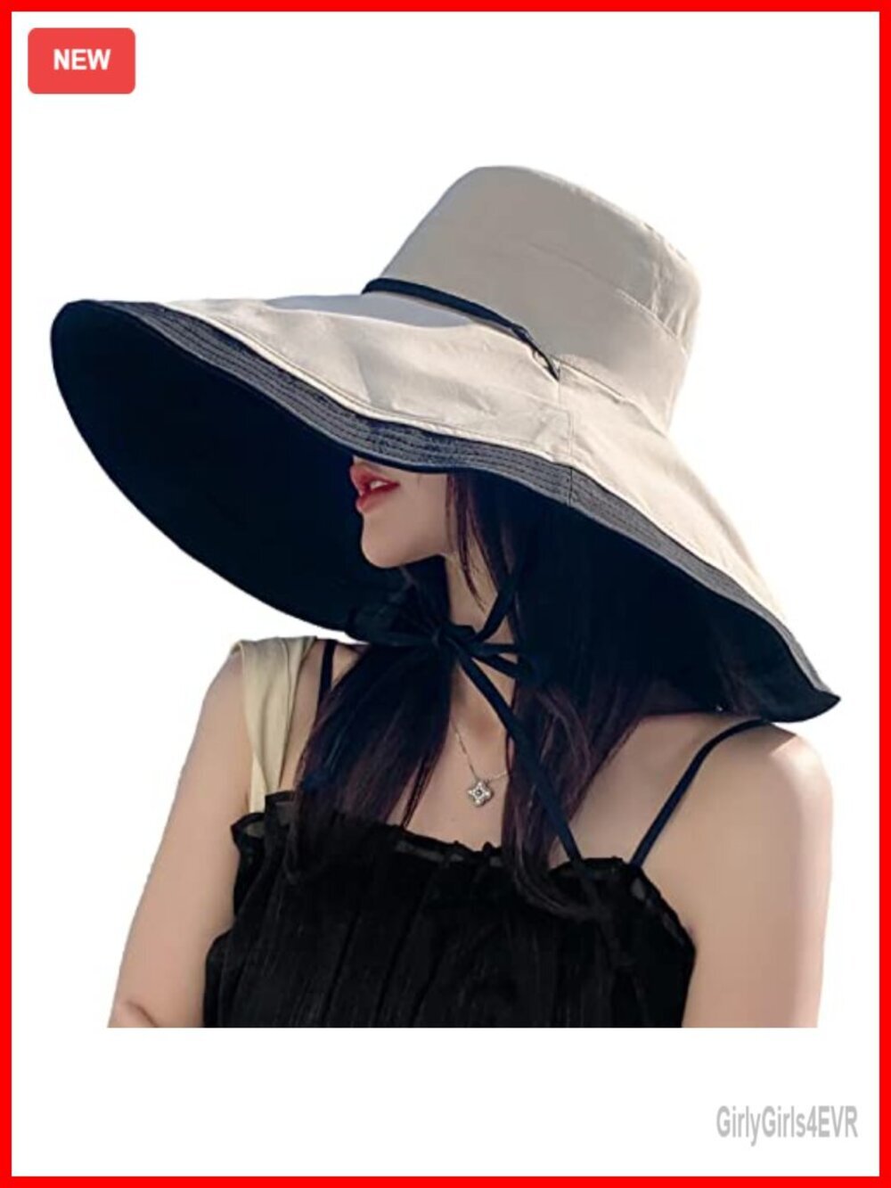 Wide Brim Reversible Sun Hat Wired Edge Foldable UV Protection
